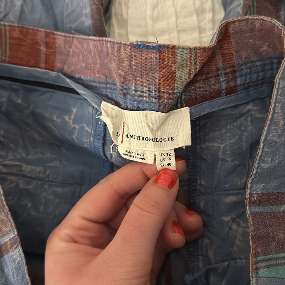 Anthropologie Plaid Wide Leg Pants - Picture 8 of 11